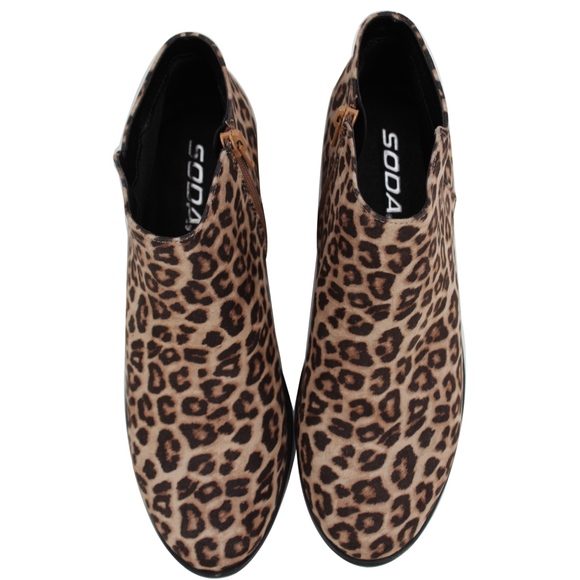 Oat Cheetah Round Toe 1 3/4" Ankle Boot - Picture 3 of 7